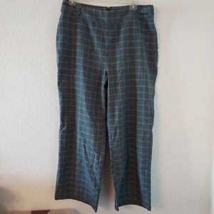 MODCLOTH Size 16 Crop Pants Gray Plaid
